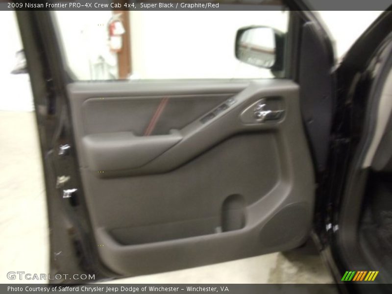 Super Black / Graphite/Red 2009 Nissan Frontier PRO-4X Crew Cab 4x4