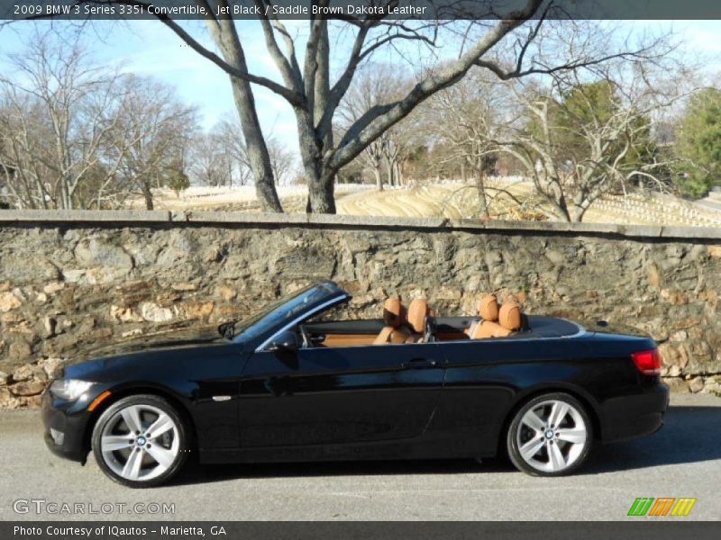 Jet Black / Saddle Brown Dakota Leather 2009 BMW 3 Series 335i Convertible