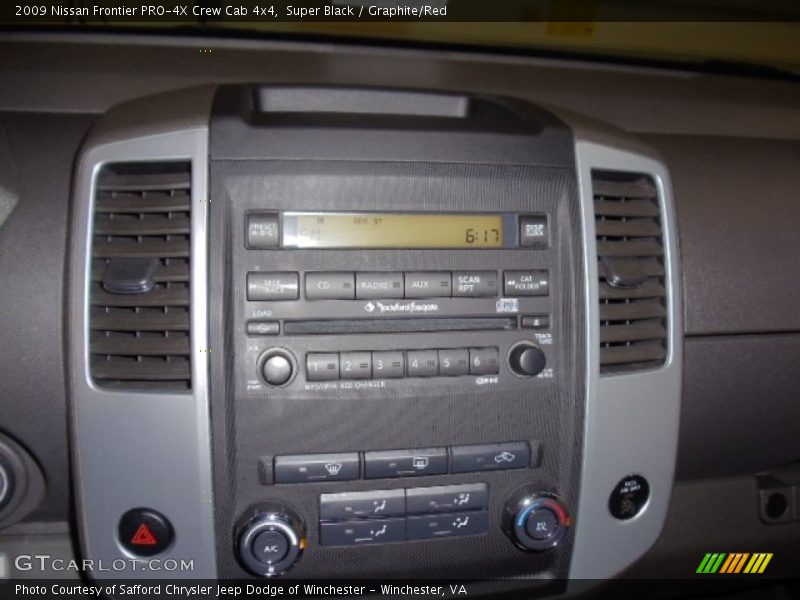 Super Black / Graphite/Red 2009 Nissan Frontier PRO-4X Crew Cab 4x4