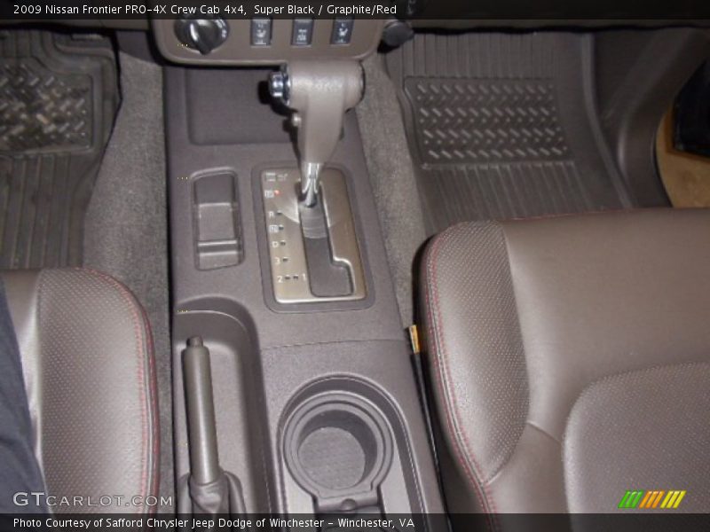 Super Black / Graphite/Red 2009 Nissan Frontier PRO-4X Crew Cab 4x4
