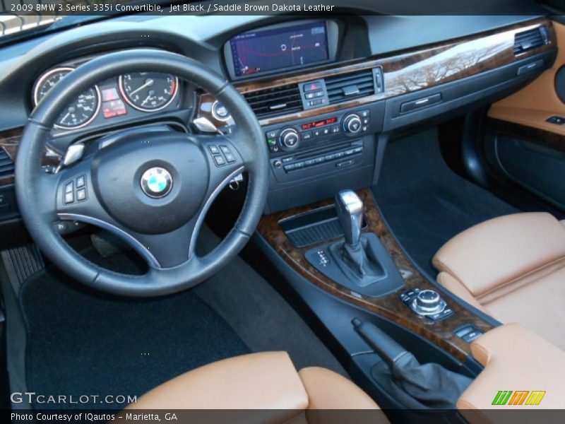 Jet Black / Saddle Brown Dakota Leather 2009 BMW 3 Series 335i Convertible