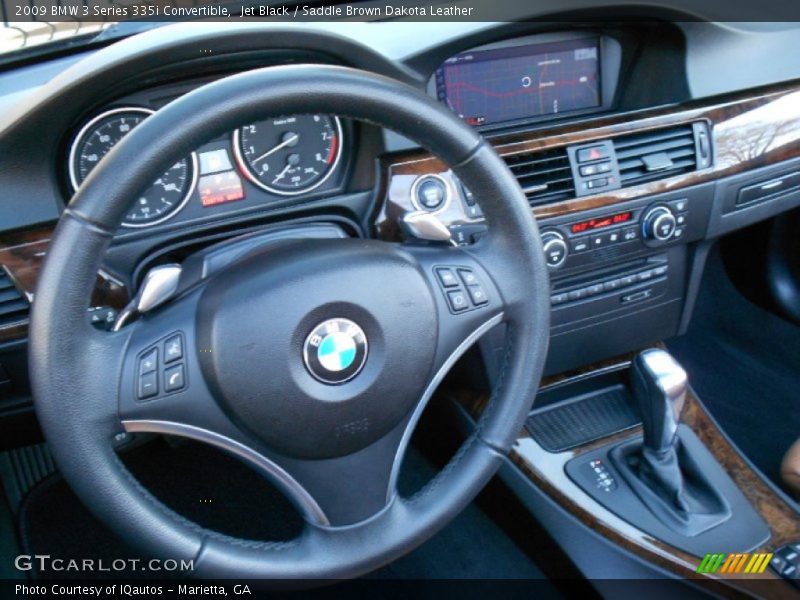 Jet Black / Saddle Brown Dakota Leather 2009 BMW 3 Series 335i Convertible