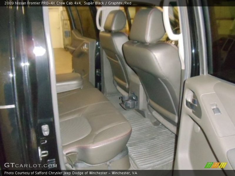Super Black / Graphite/Red 2009 Nissan Frontier PRO-4X Crew Cab 4x4