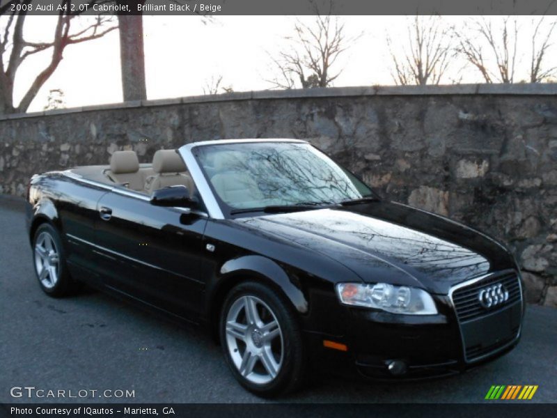 Brilliant Black / Beige 2008 Audi A4 2.0T Cabriolet