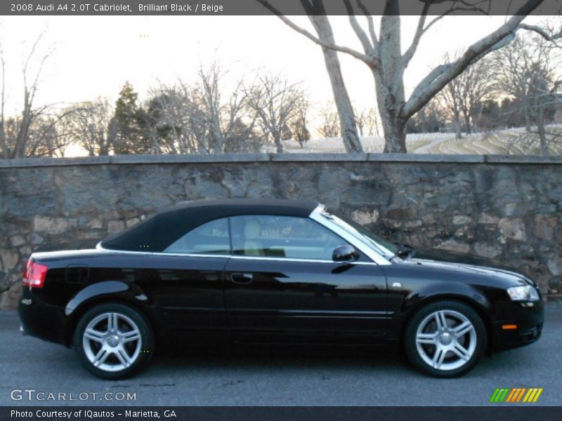 Brilliant Black / Beige 2008 Audi A4 2.0T Cabriolet