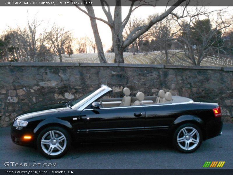 Brilliant Black / Beige 2008 Audi A4 2.0T Cabriolet