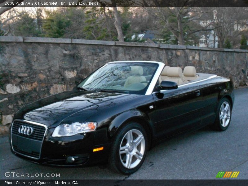 Brilliant Black / Beige 2008 Audi A4 2.0T Cabriolet