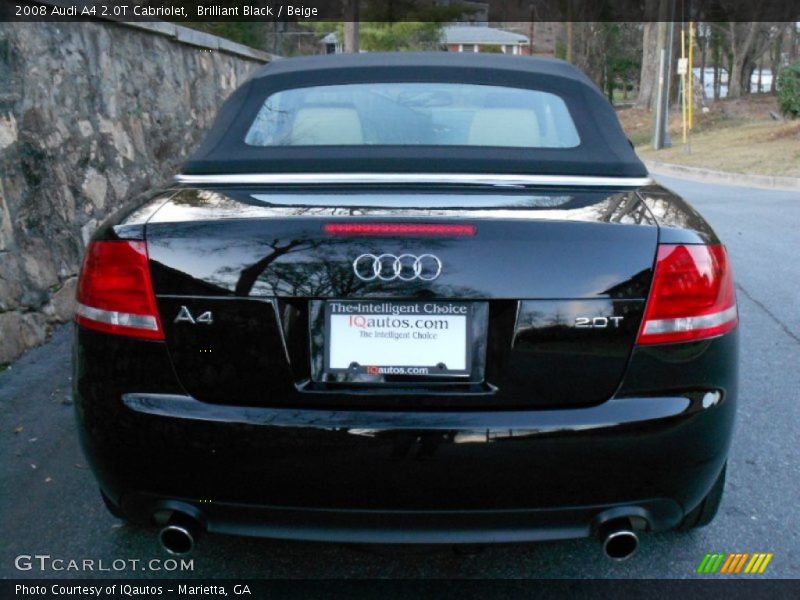 Brilliant Black / Beige 2008 Audi A4 2.0T Cabriolet