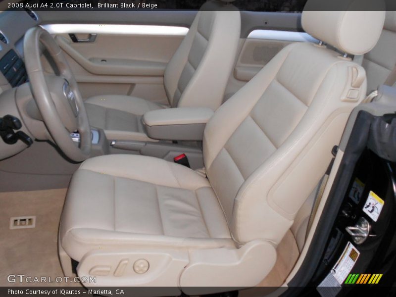 Brilliant Black / Beige 2008 Audi A4 2.0T Cabriolet