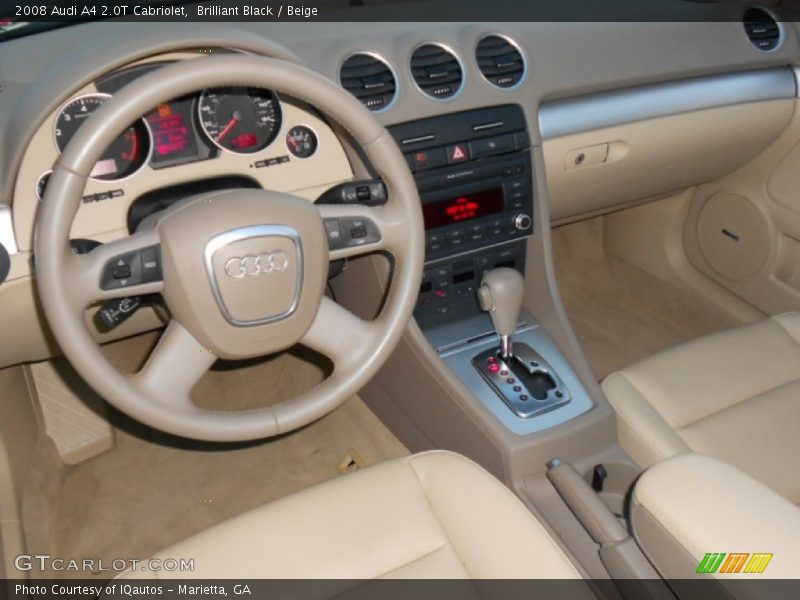 Brilliant Black / Beige 2008 Audi A4 2.0T Cabriolet