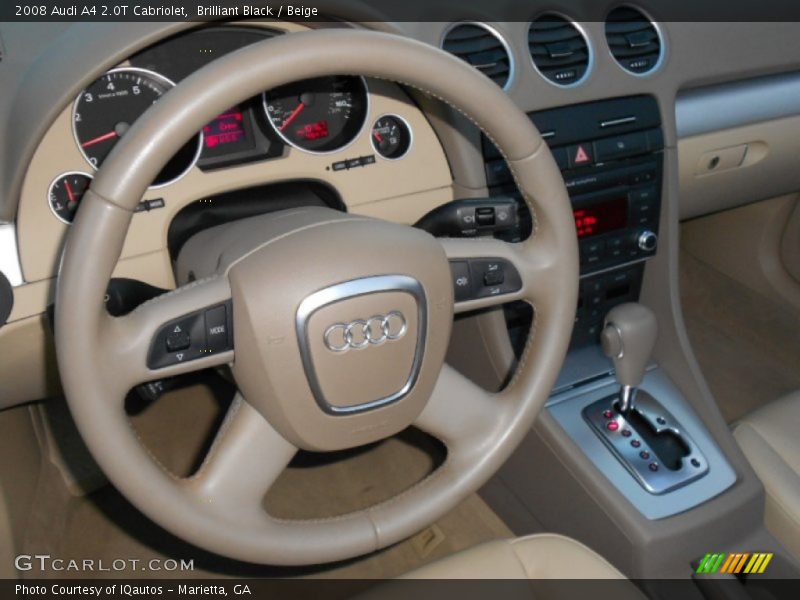 Brilliant Black / Beige 2008 Audi A4 2.0T Cabriolet