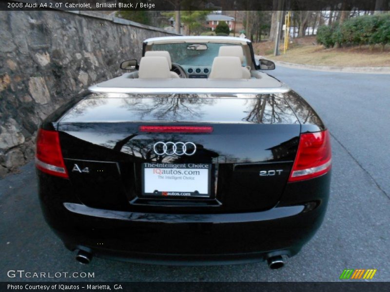 Brilliant Black / Beige 2008 Audi A4 2.0T Cabriolet