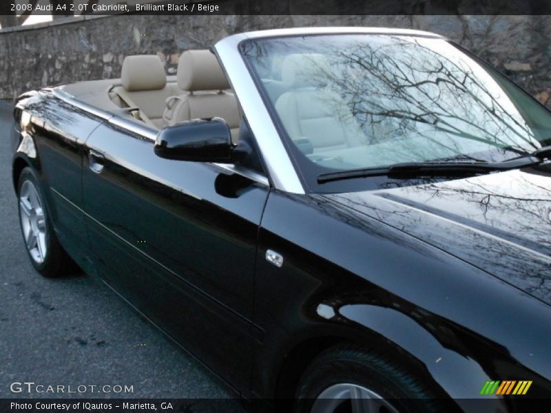 Brilliant Black / Beige 2008 Audi A4 2.0T Cabriolet