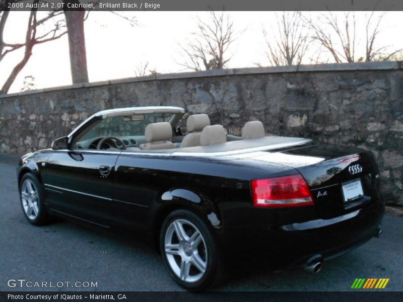 Brilliant Black / Beige 2008 Audi A4 2.0T Cabriolet