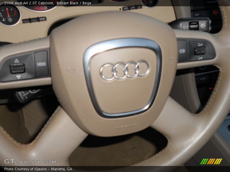 Brilliant Black / Beige 2008 Audi A4 2.0T Cabriolet