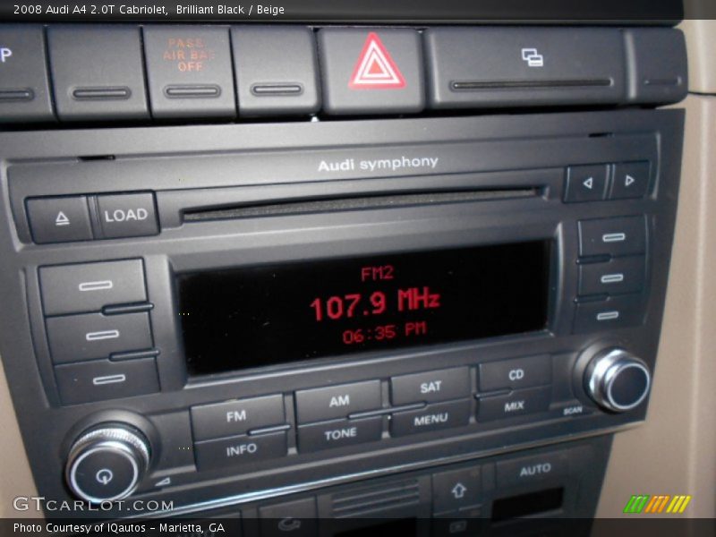 Brilliant Black / Beige 2008 Audi A4 2.0T Cabriolet
