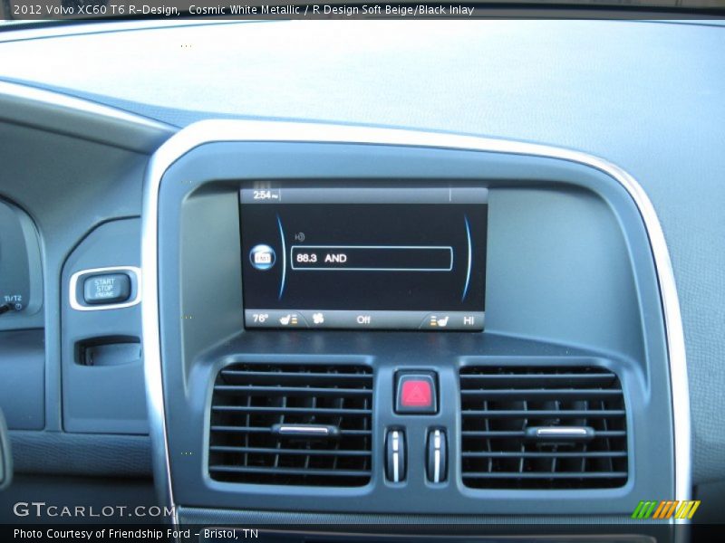 Cosmic White Metallic / R Design Soft Beige/Black Inlay 2012 Volvo XC60 T6 R-Design