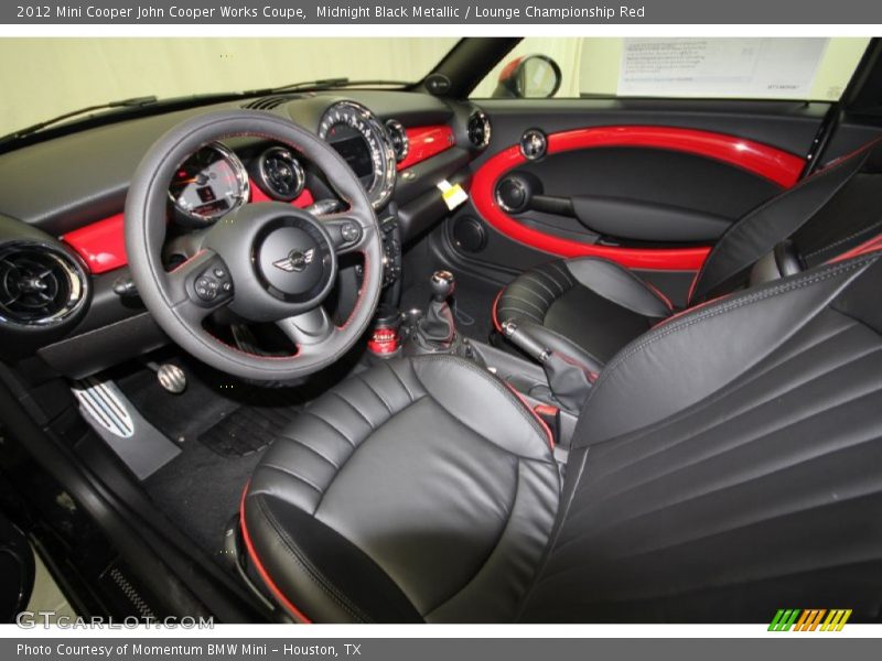  2012 Cooper John Cooper Works Coupe Lounge Championship Red Interior