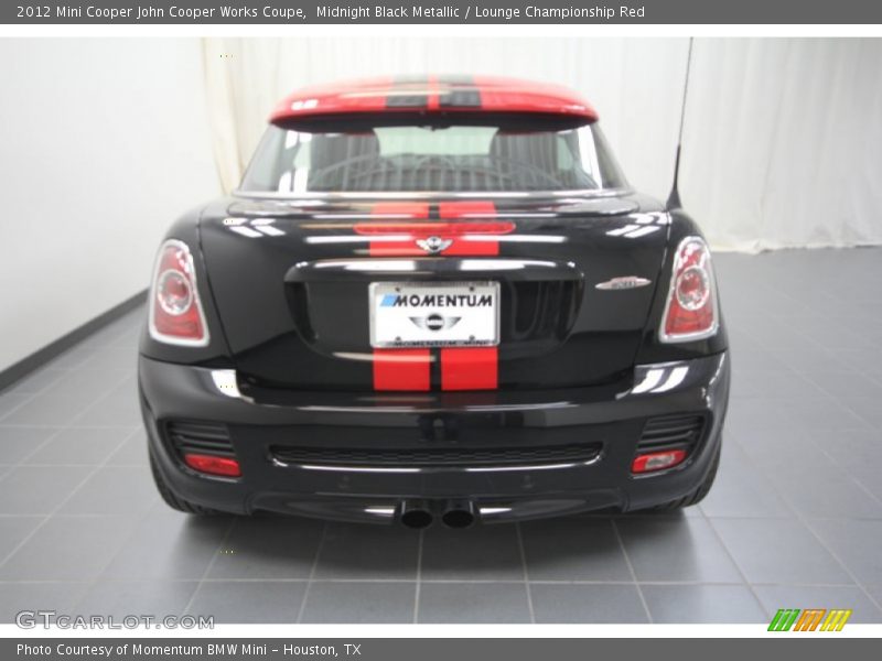 Midnight Black Metallic / Lounge Championship Red 2012 Mini Cooper John Cooper Works Coupe