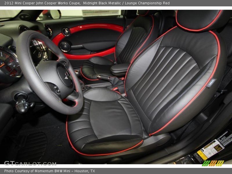  2012 Cooper John Cooper Works Coupe Lounge Championship Red Interior