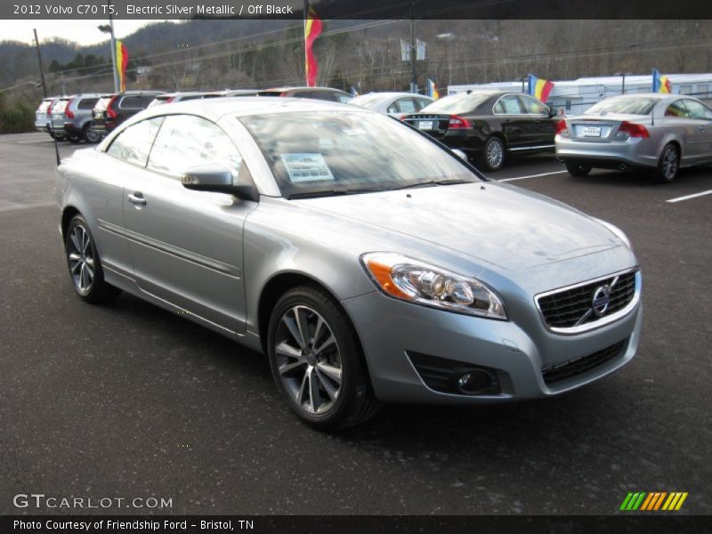 Electric Silver Metallic / Off Black 2012 Volvo C70 T5