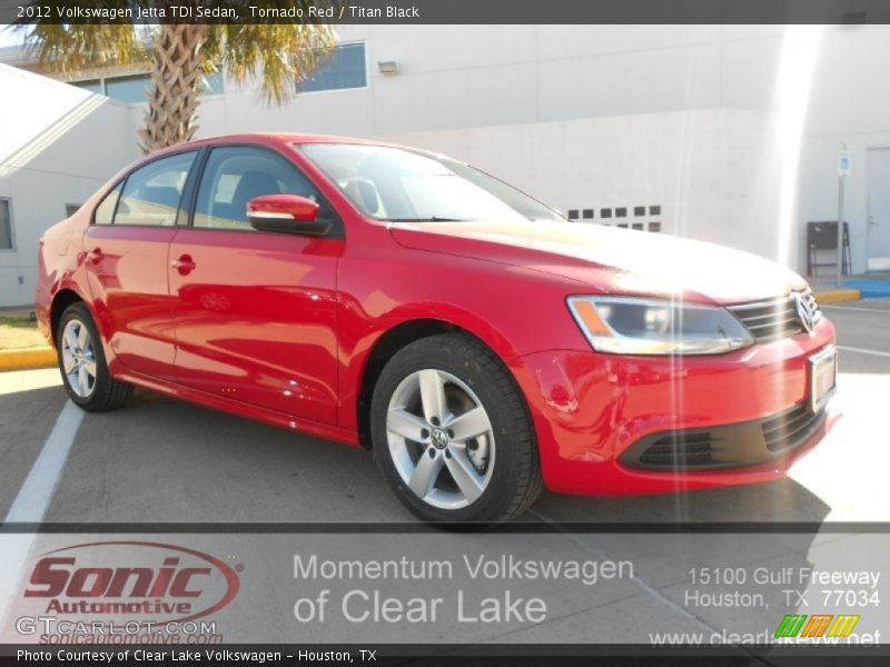 Tornado Red / Titan Black 2012 Volkswagen Jetta TDI Sedan