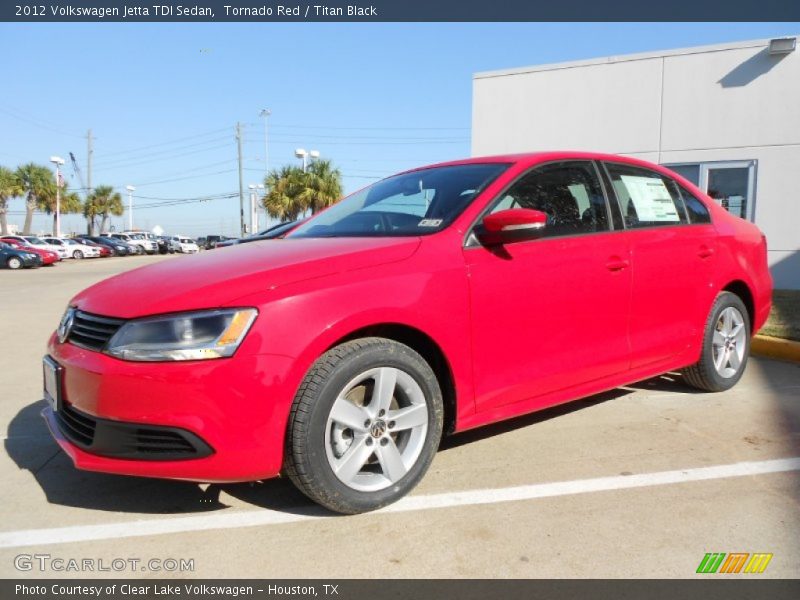 Tornado Red / Titan Black 2012 Volkswagen Jetta TDI Sedan