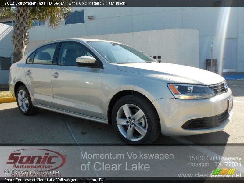 White Gold Metallic / Titan Black 2012 Volkswagen Jetta TDI Sedan