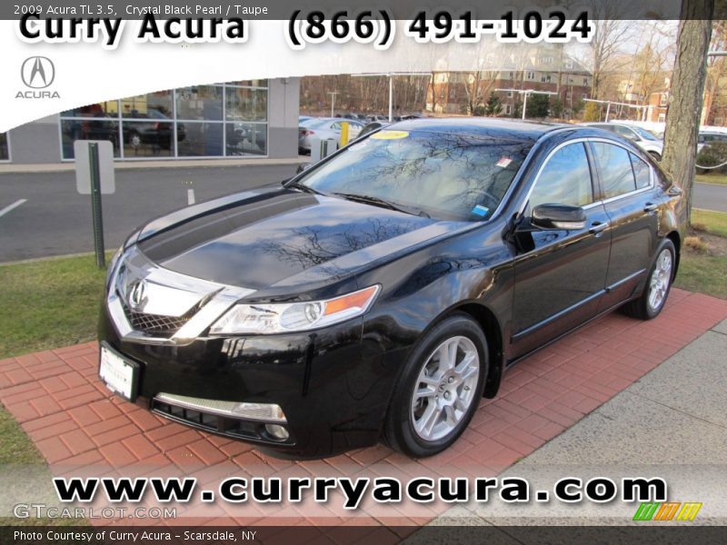 Crystal Black Pearl / Taupe 2009 Acura TL 3.5