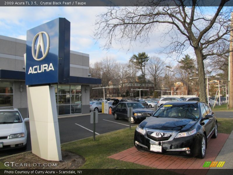 Crystal Black Pearl / Taupe 2009 Acura TL 3.5