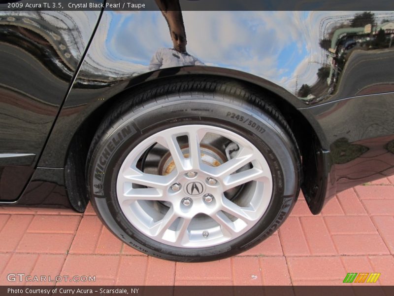 Crystal Black Pearl / Taupe 2009 Acura TL 3.5