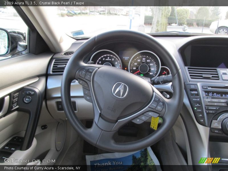 Crystal Black Pearl / Taupe 2009 Acura TL 3.5