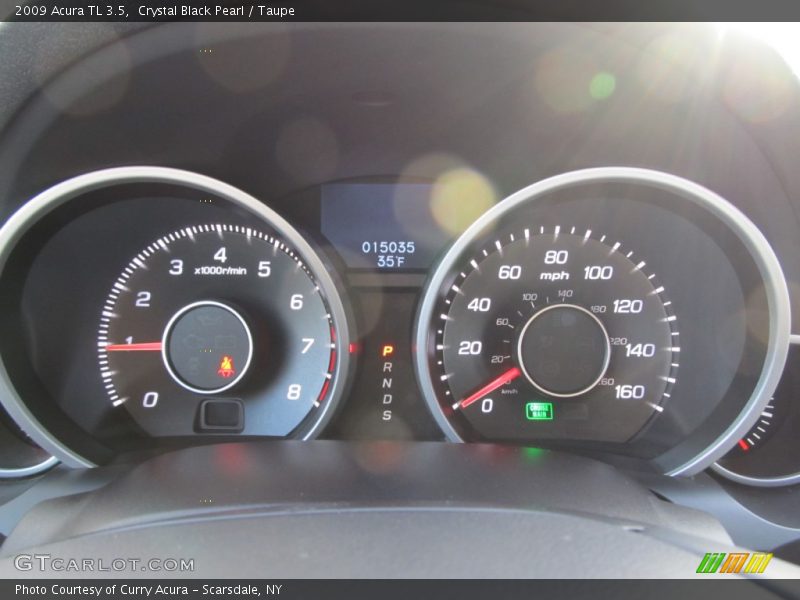 Crystal Black Pearl / Taupe 2009 Acura TL 3.5