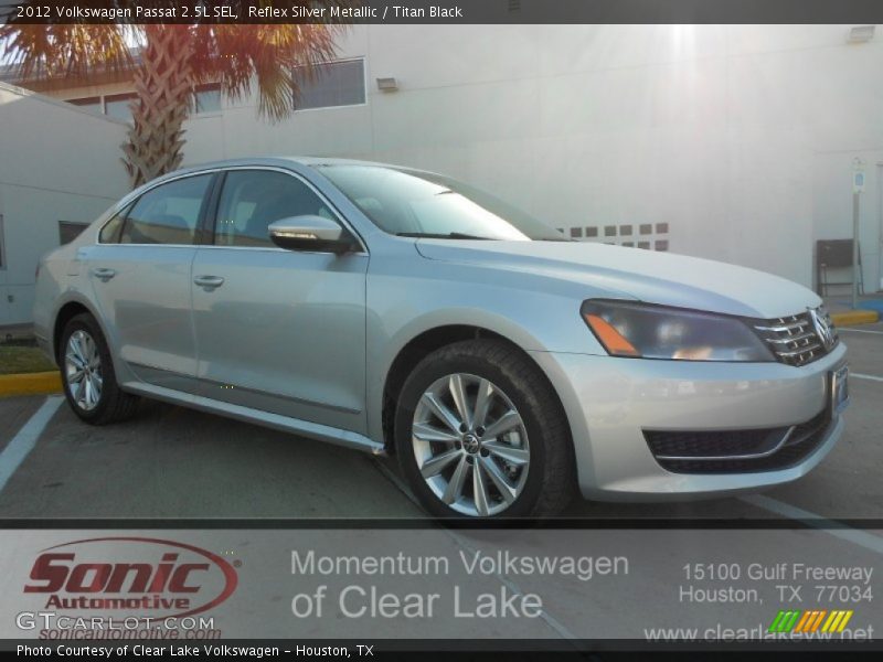 Reflex Silver Metallic / Titan Black 2012 Volkswagen Passat 2.5L SEL