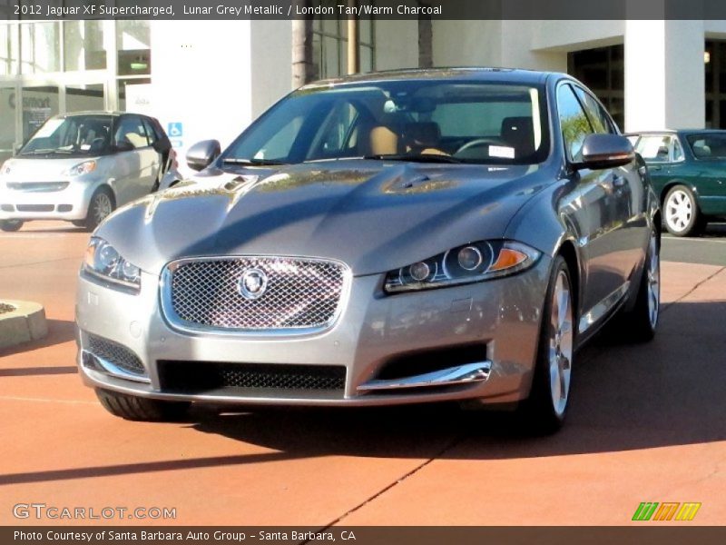 Lunar Grey Metallic / London Tan/Warm Charcoal 2012 Jaguar XF Supercharged