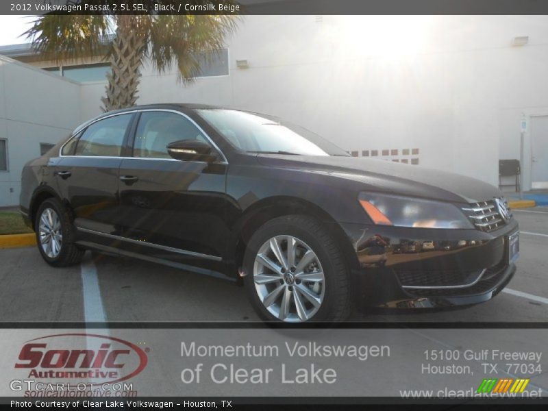 Black / Cornsilk Beige 2012 Volkswagen Passat 2.5L SEL