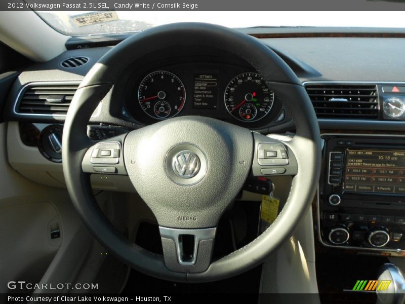 Candy White / Cornsilk Beige 2012 Volkswagen Passat 2.5L SEL