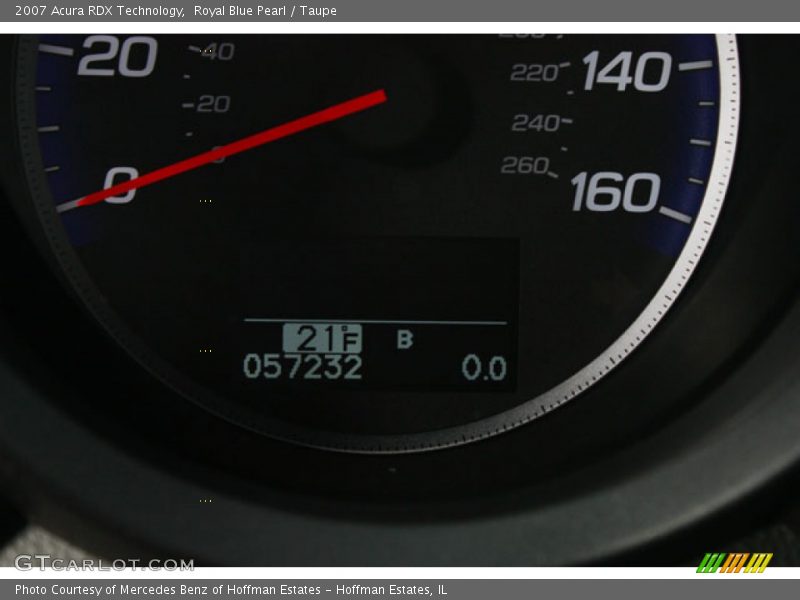 Royal Blue Pearl / Taupe 2007 Acura RDX Technology