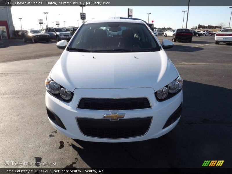 Summit White / Jet Black/Brick 2012 Chevrolet Sonic LT Hatch