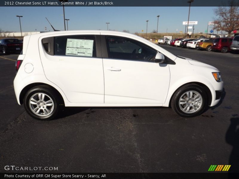 Summit White / Jet Black/Brick 2012 Chevrolet Sonic LT Hatch