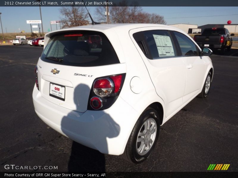 Summit White / Jet Black/Brick 2012 Chevrolet Sonic LT Hatch