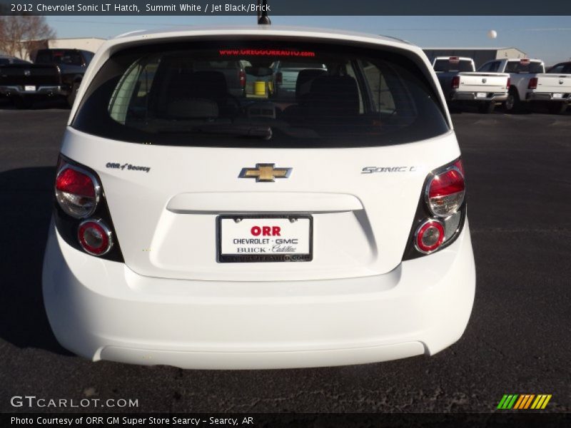 Summit White / Jet Black/Brick 2012 Chevrolet Sonic LT Hatch