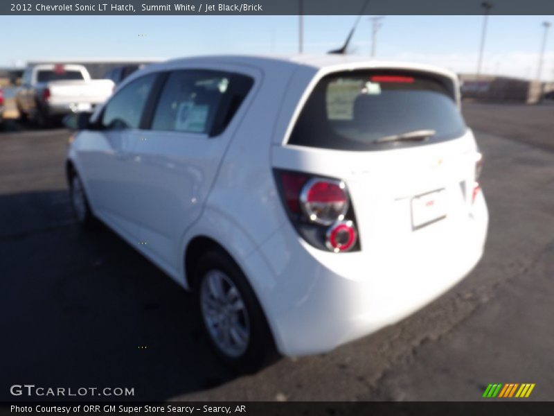 Summit White / Jet Black/Brick 2012 Chevrolet Sonic LT Hatch
