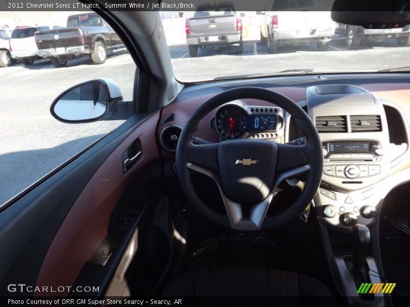 Summit White / Jet Black/Brick 2012 Chevrolet Sonic LT Hatch