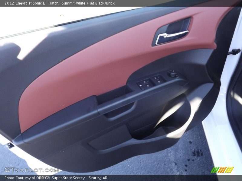 Summit White / Jet Black/Brick 2012 Chevrolet Sonic LT Hatch