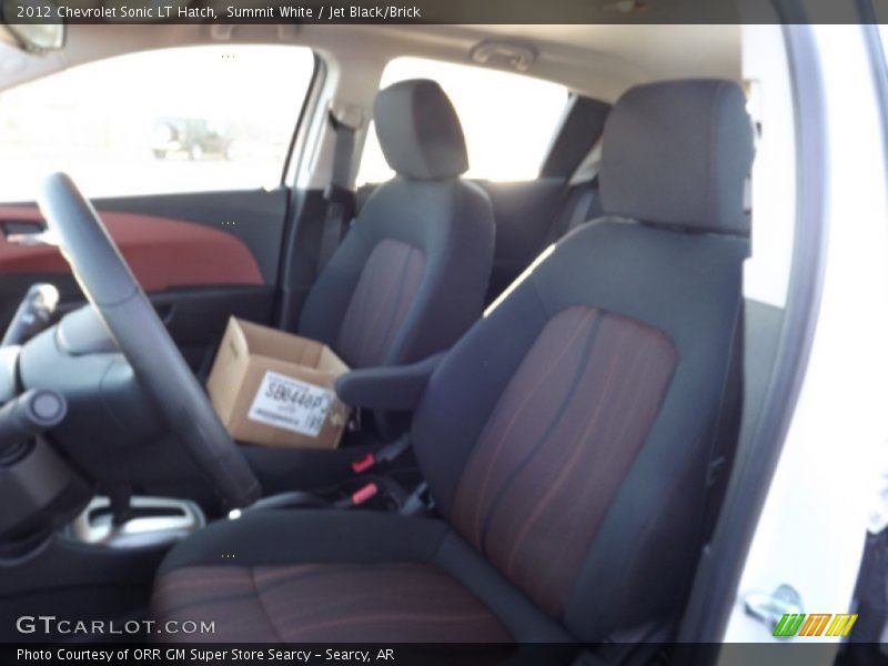 Summit White / Jet Black/Brick 2012 Chevrolet Sonic LT Hatch
