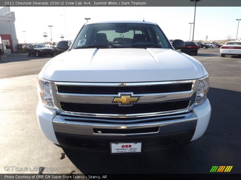 Summit White / Dark Titanium 2011 Chevrolet Silverado 1500 LS Crew Cab 4x4