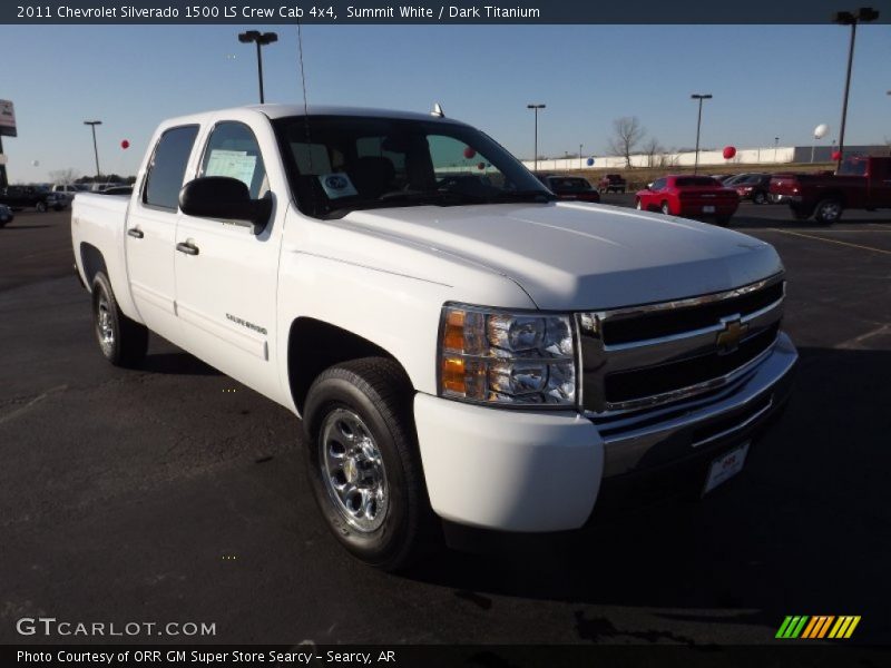 Summit White / Dark Titanium 2011 Chevrolet Silverado 1500 LS Crew Cab 4x4