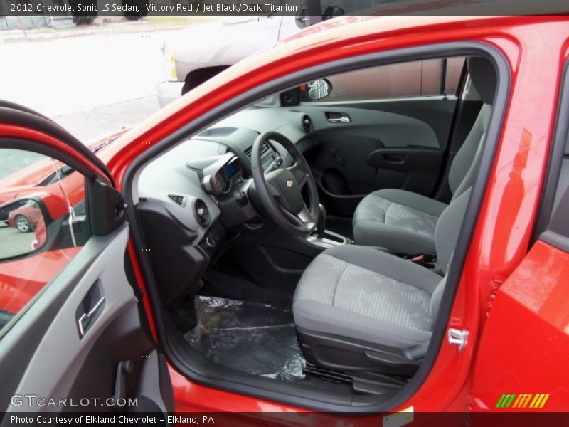 Victory Red / Jet Black/Dark Titanium 2012 Chevrolet Sonic LS Sedan