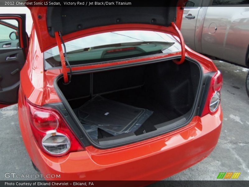 Victory Red / Jet Black/Dark Titanium 2012 Chevrolet Sonic LS Sedan